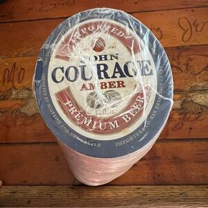 John Courage Amber Lager Beer Drink Coasters New sealed Sleeve of ~130 Coasters